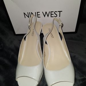 Nine west white heels